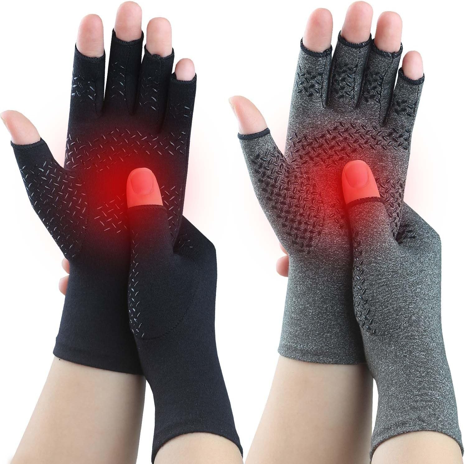 4 Pair Compression Gloves for Carpal Tunnel Pain Fingerless Arthritis Hand Glove