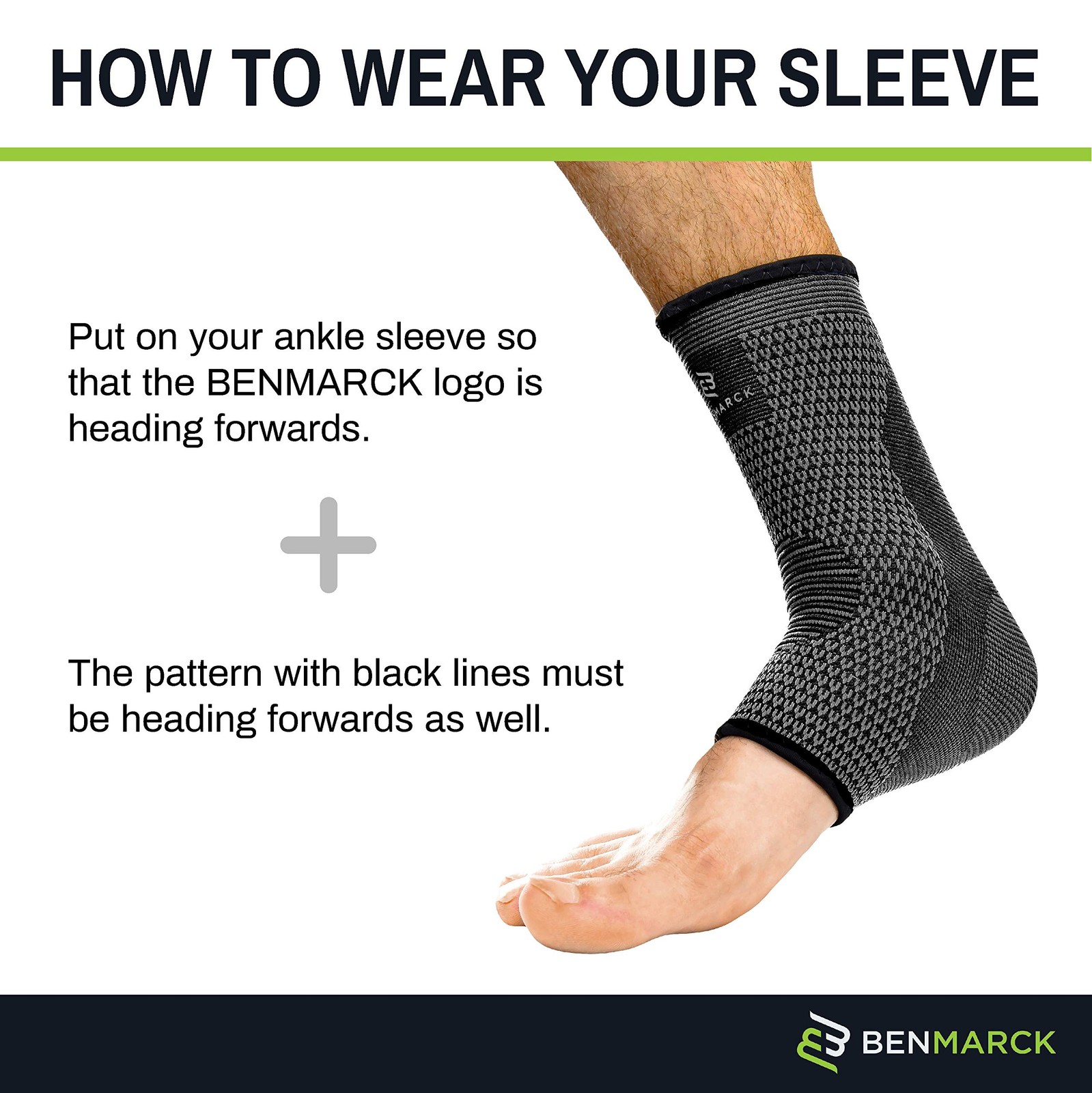 Benmarck Achilles Tendon Support Brace, Plantar Fasciitis Unisize, Gray Black