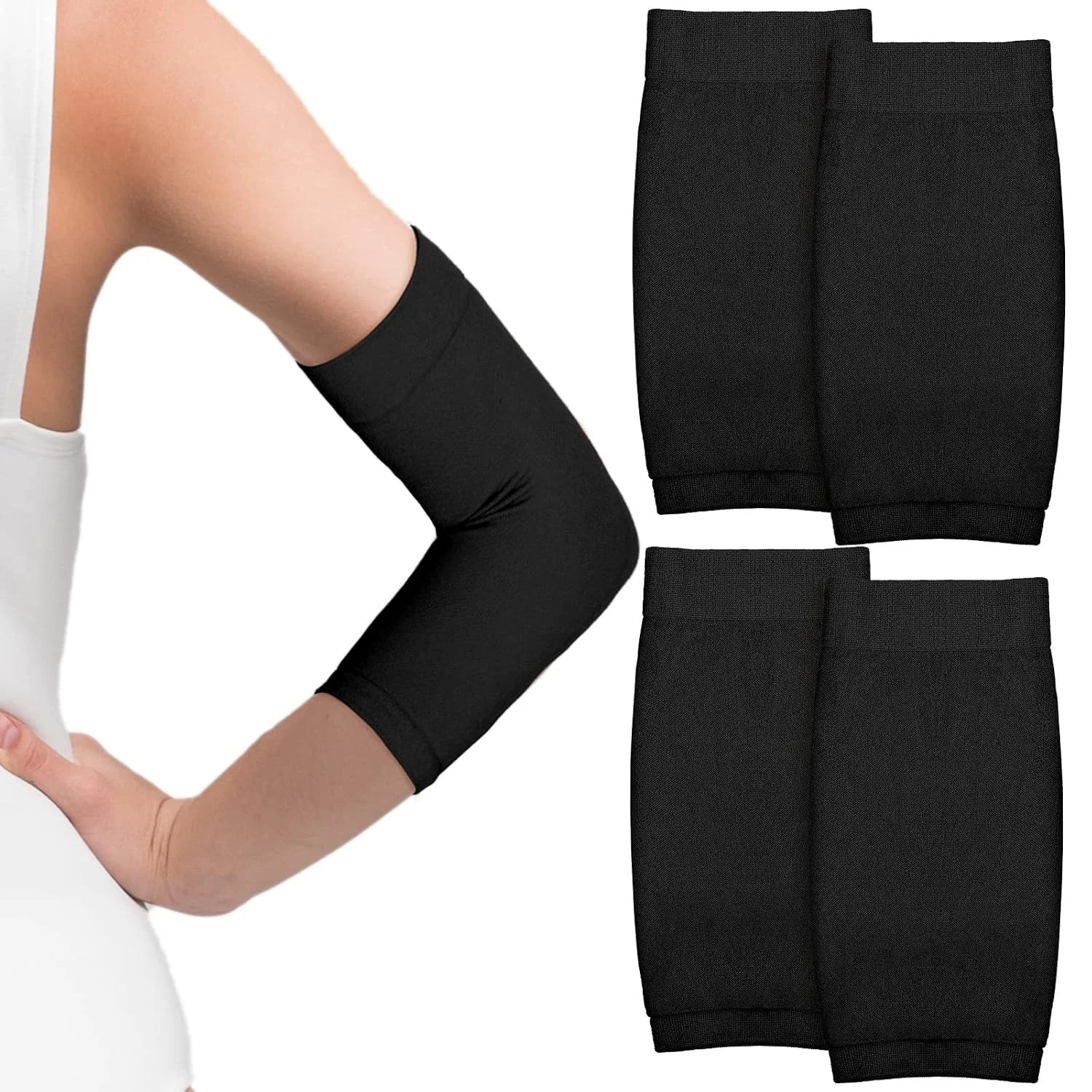 2 Pairs Tattoo Cover up Sleeve Forearm Arm Sleeves for Women Men Compression Tat
