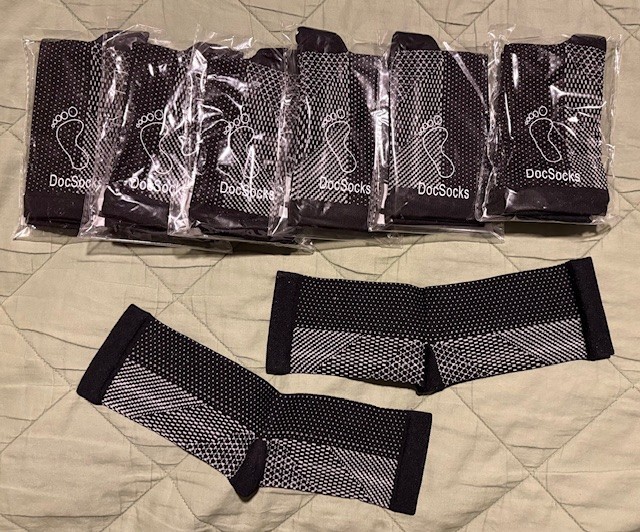 Doc Socks Compression Socks Ankle Sleeves Black One Size Fits Most NEW!