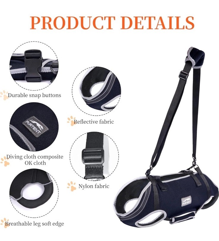 Furtent Dog Lift Harness with Handle – Dog Support Harness Large