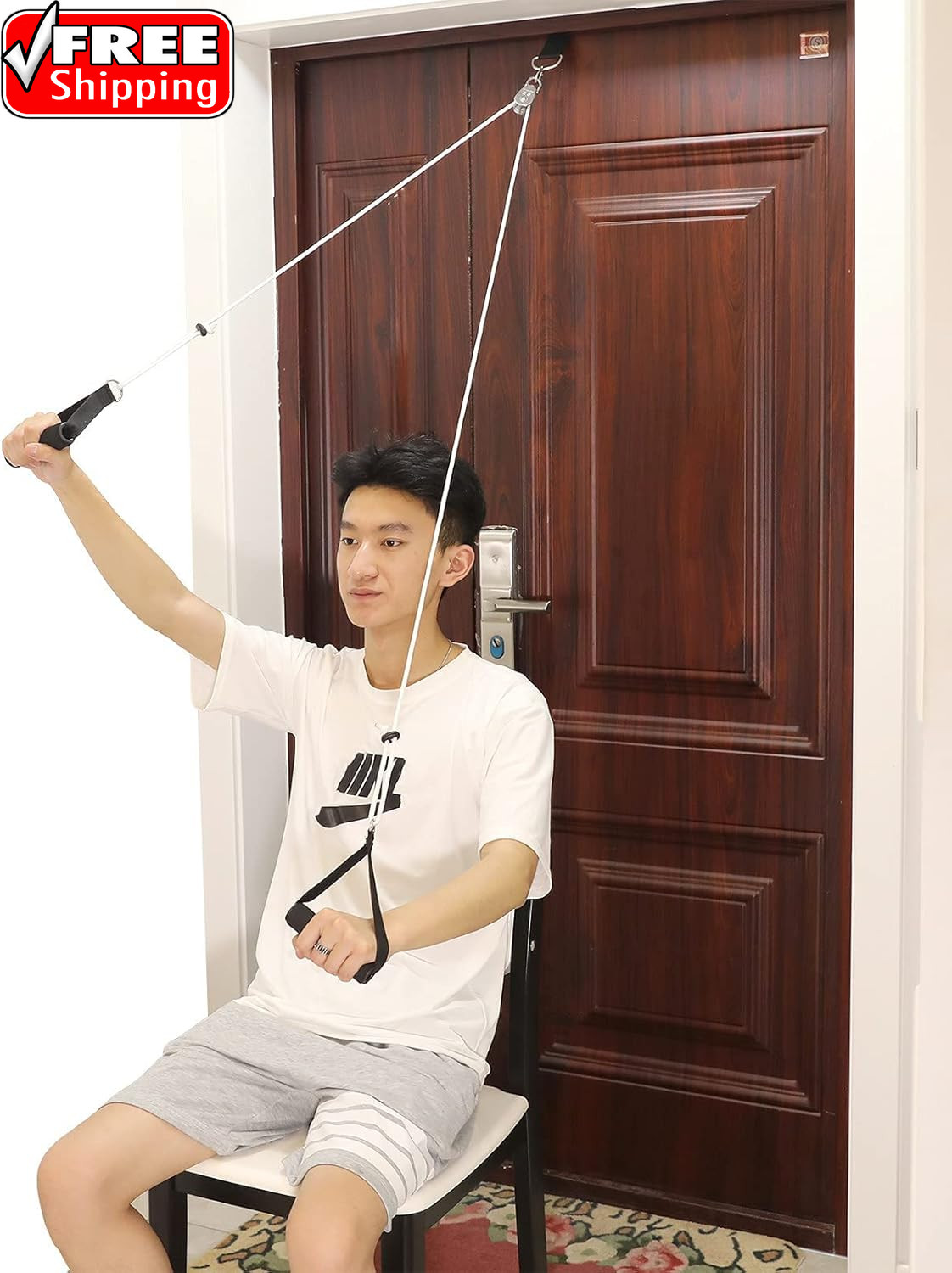 Shoulder Pulley for Physical Therapy, over the Door Pulley System | Shoulder Exe