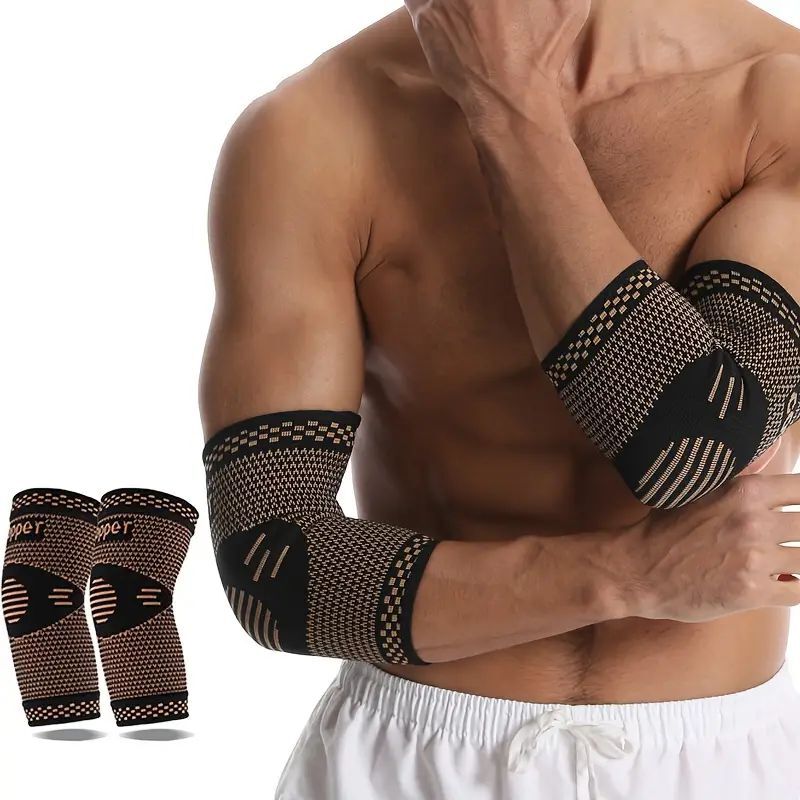 US Copper Elbow Brace Compression Support Sleeve Arthritis Tendonitis Joint Pain