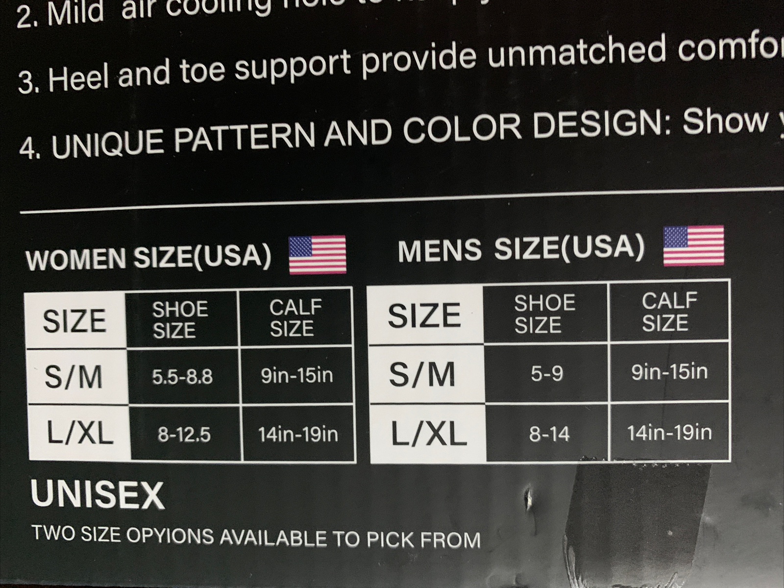 2 Pair Compression Socks Stockings 20-30 mmHg Medical Mens and Women’s S-4XL