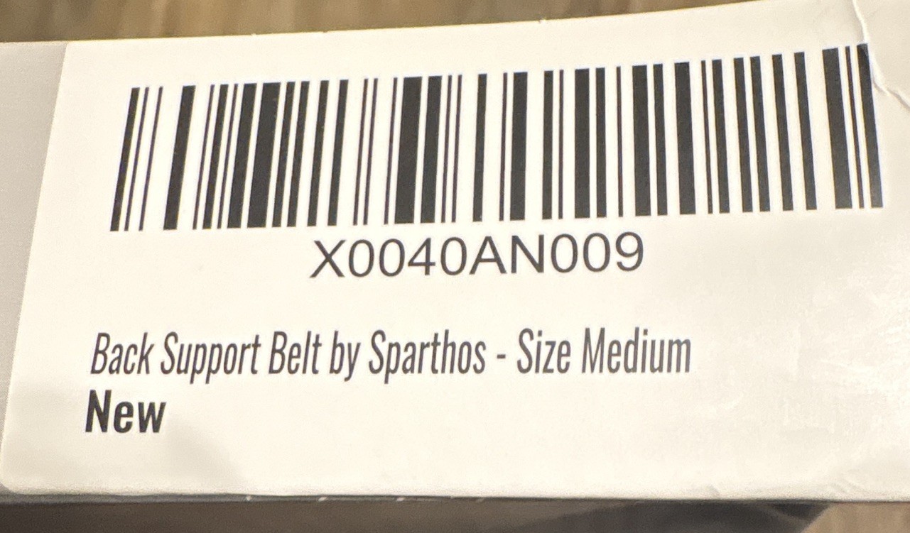 Sparthos Back & Lumbar Support Brace L Black Adjustable Breathable Pad