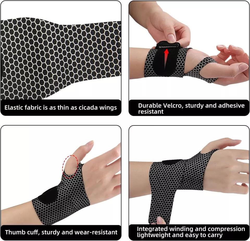 1/2pcs Ultra-Thin Wrist Brace Support for Carpal Tunnel, Pain Relief, Arthritis