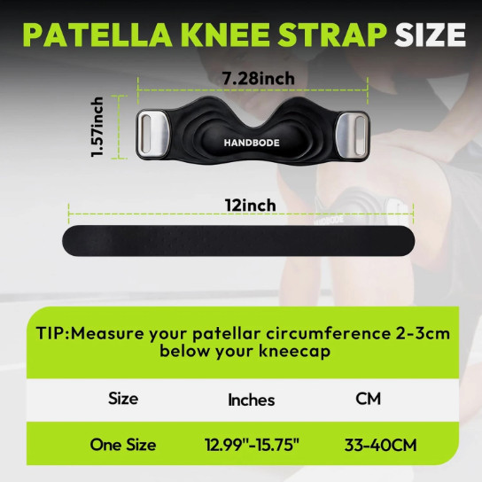 Patellar Tendon Support Strap Adjustable Silicone Knee Brace for Men Women