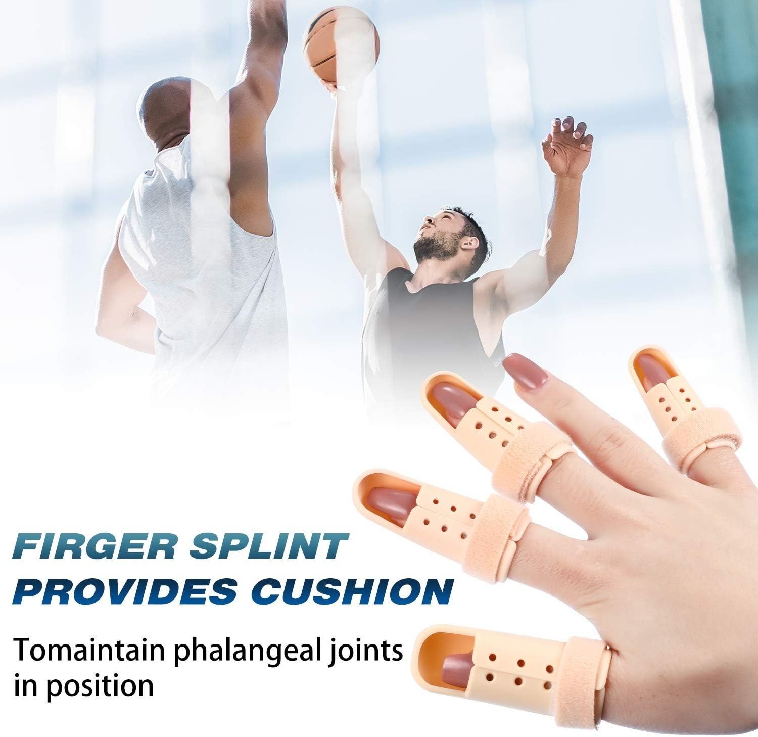 10 Pcs Mallet Finger Splint Thumb Splint, 5 Sizes Finger Support Brace Stabilize
