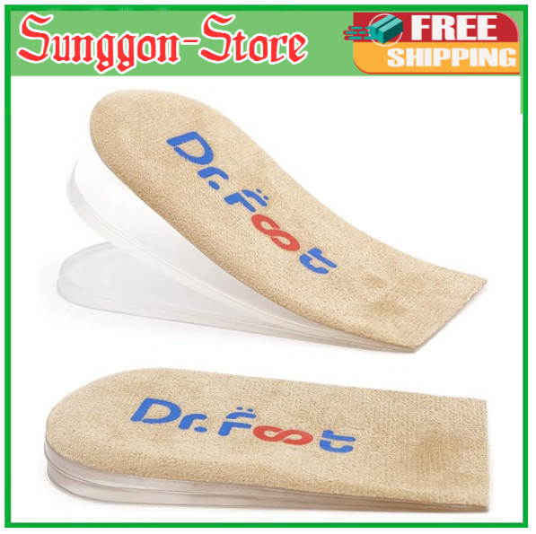 Dr.Foot Adjustable Orthopedic Heel Lift Inserts, Height Increase Insole for Leg