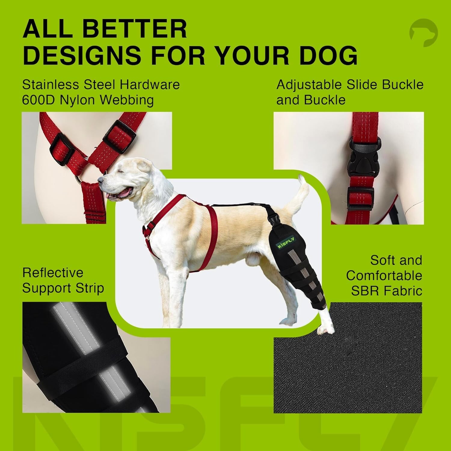 Rear Leg Braces Dogs Luxating Patella Joint Pain Knee Brace Both Legs Large