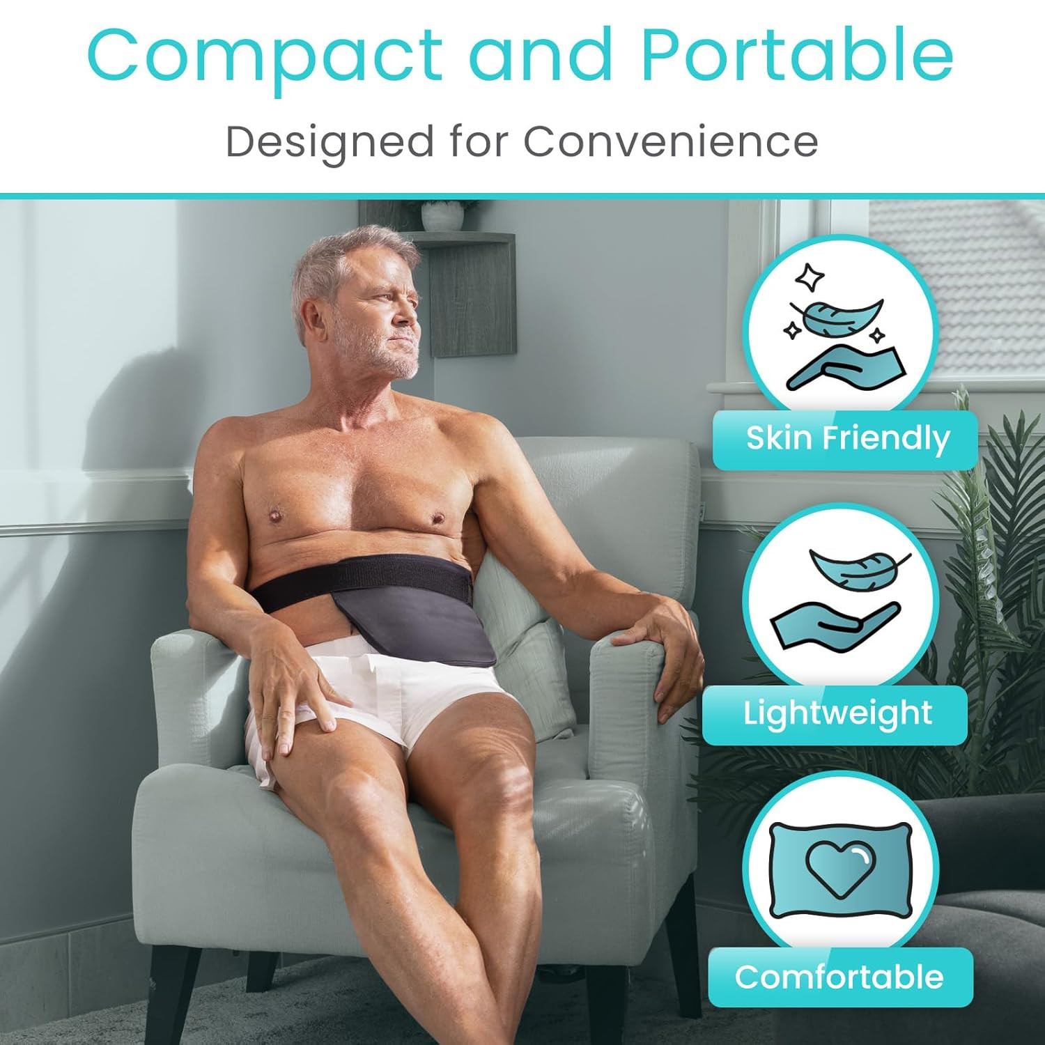 Ostomy Belt for Men & Women – Adjustable Belt for Colostomy, Ileostomy, Urostomy