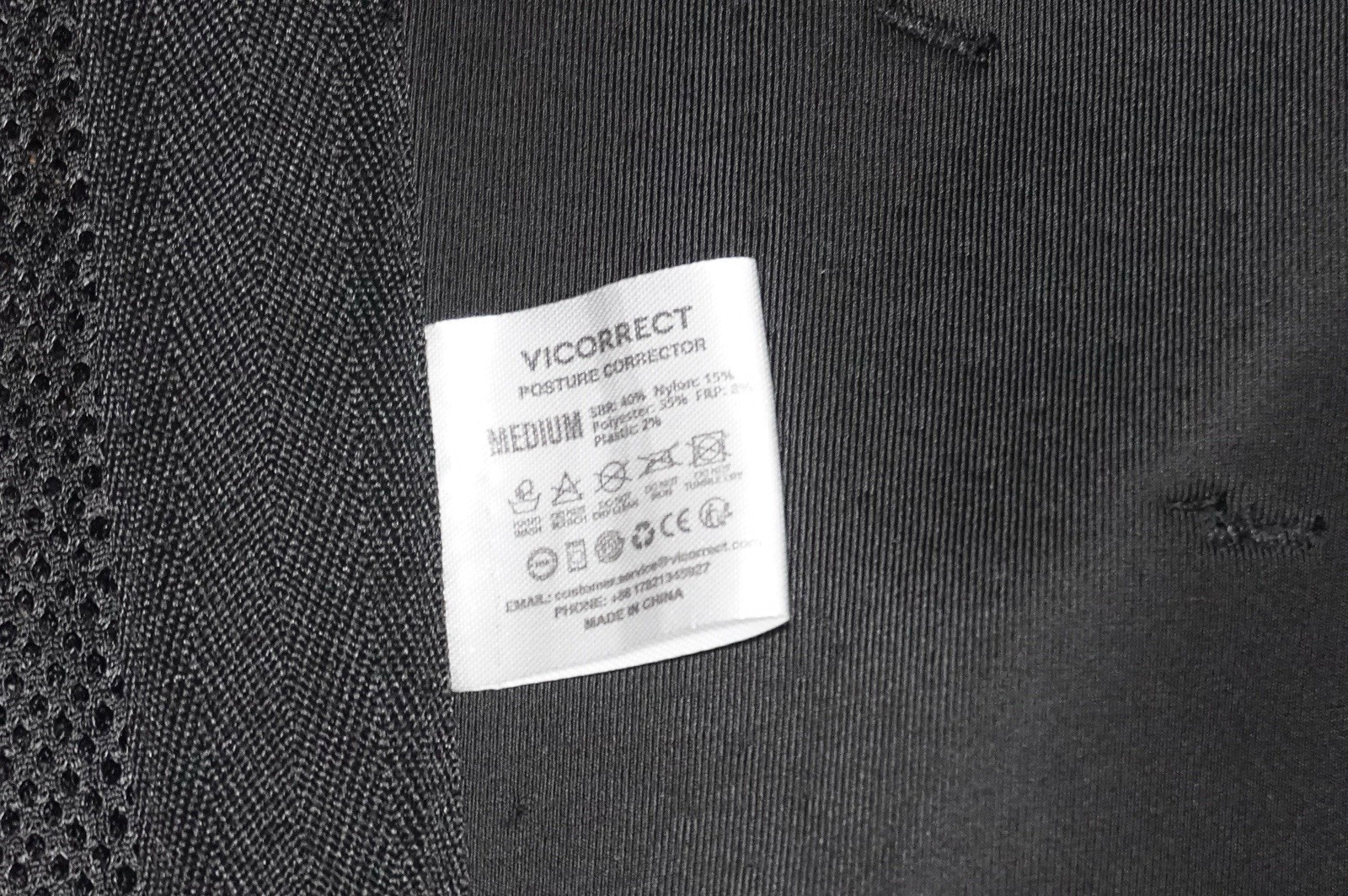 VICORRECT Posture Corrector Back Support Brace Adjustable Straps Medium