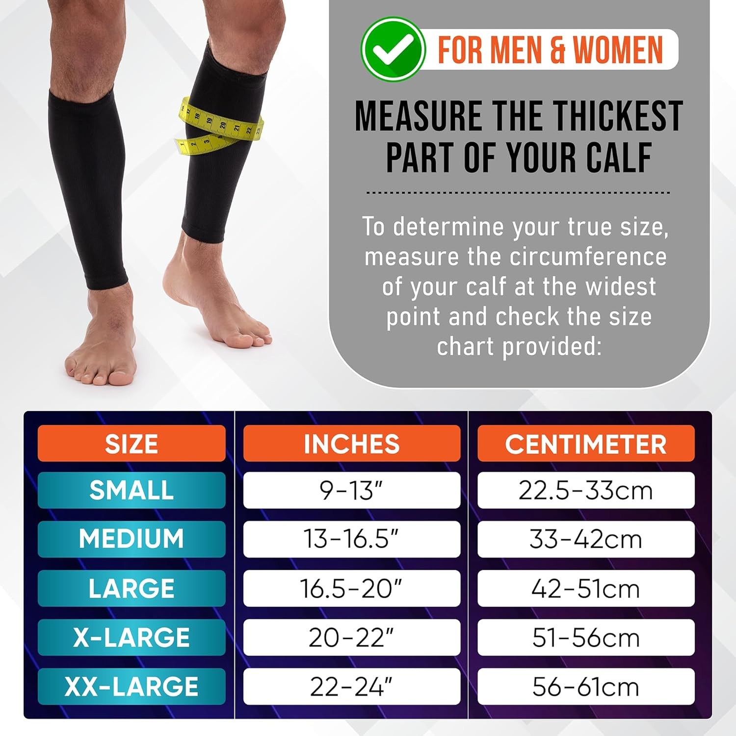 Calf Compression Sleeves Footless Compression Socks for Men Women Compression