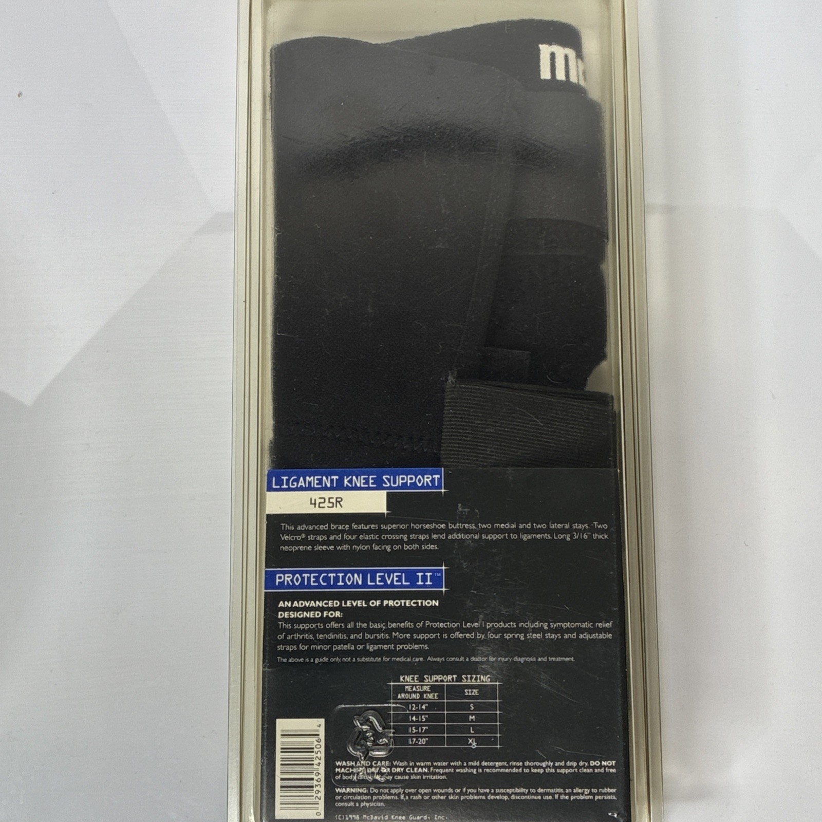 Mcdavid XXL Ligament Knee Support #425R Neoprene With Stays & Crossing Straps
