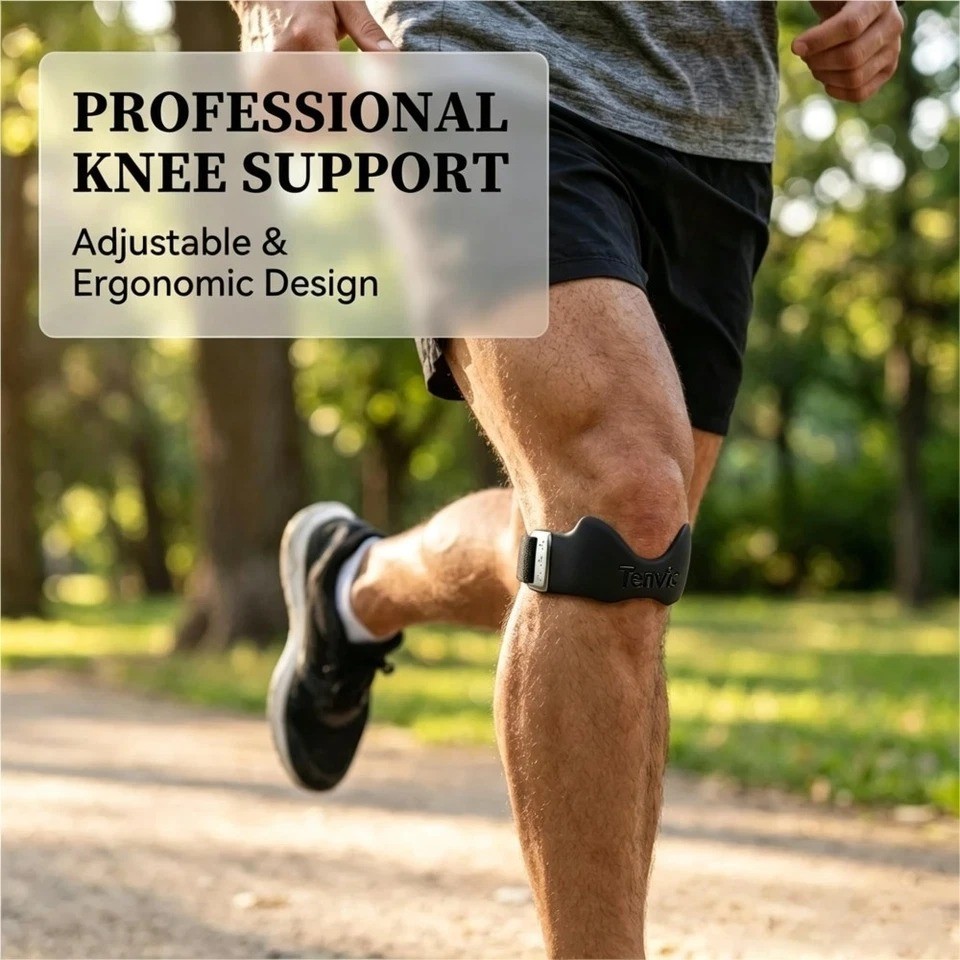 Precision Strap Knee Brace Non Slip Pad Adjustable Breathable Sport Patella Band