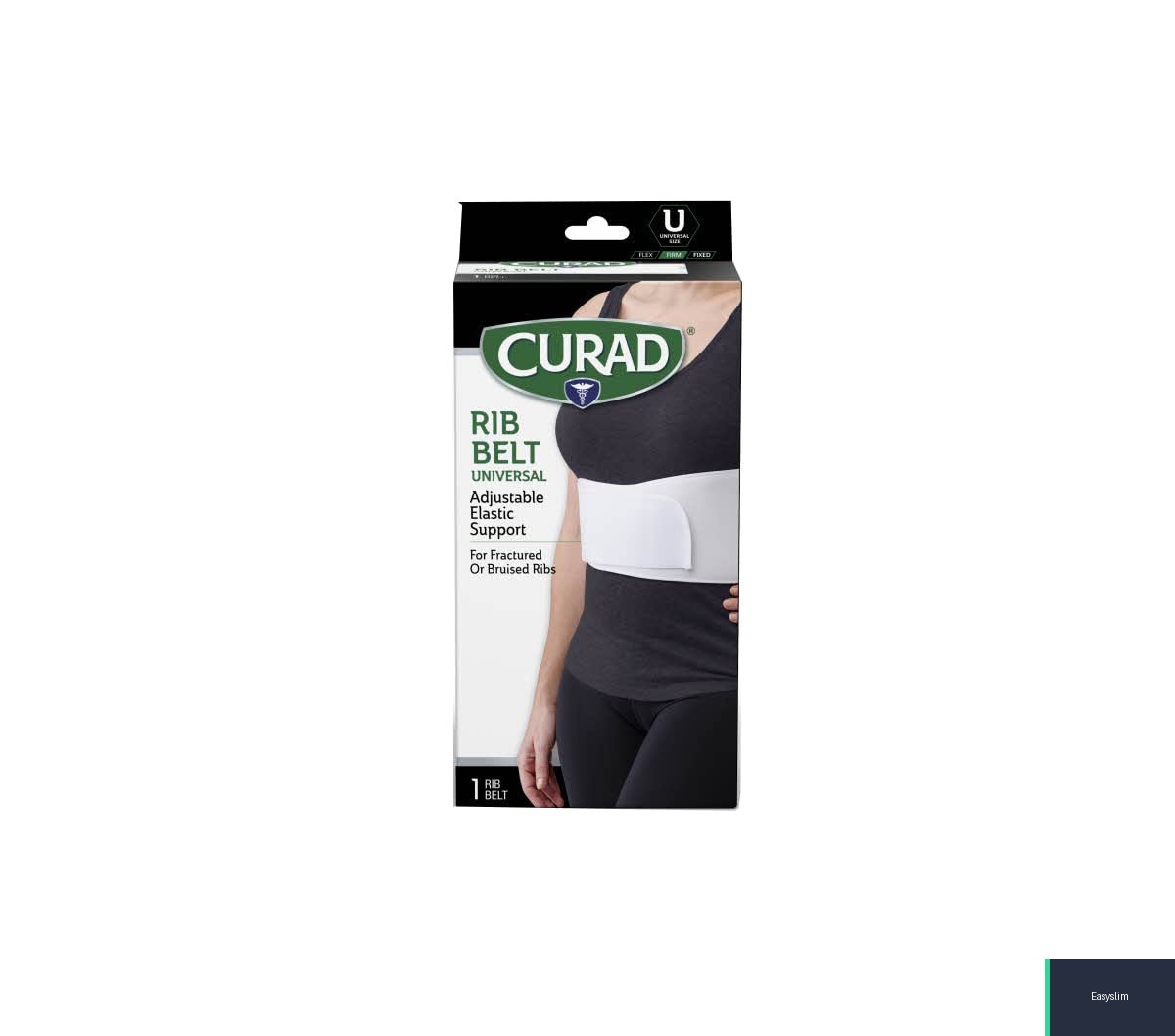 Elastic Rib Compression Wrap Belt Adjustable Breathable Fits 28-50 Inch