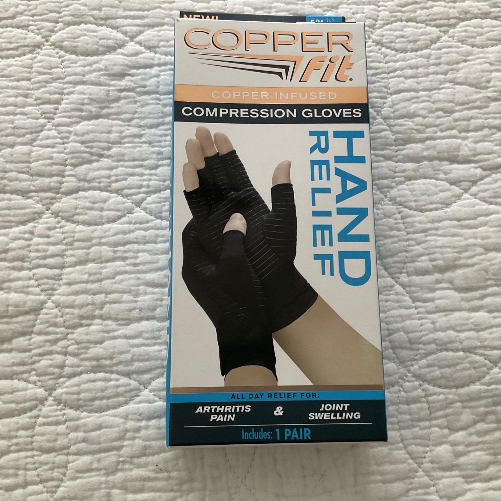 Copper Fit Hand Arthritis Compression Glove – Black, S/M (CFRRGL-SM12)