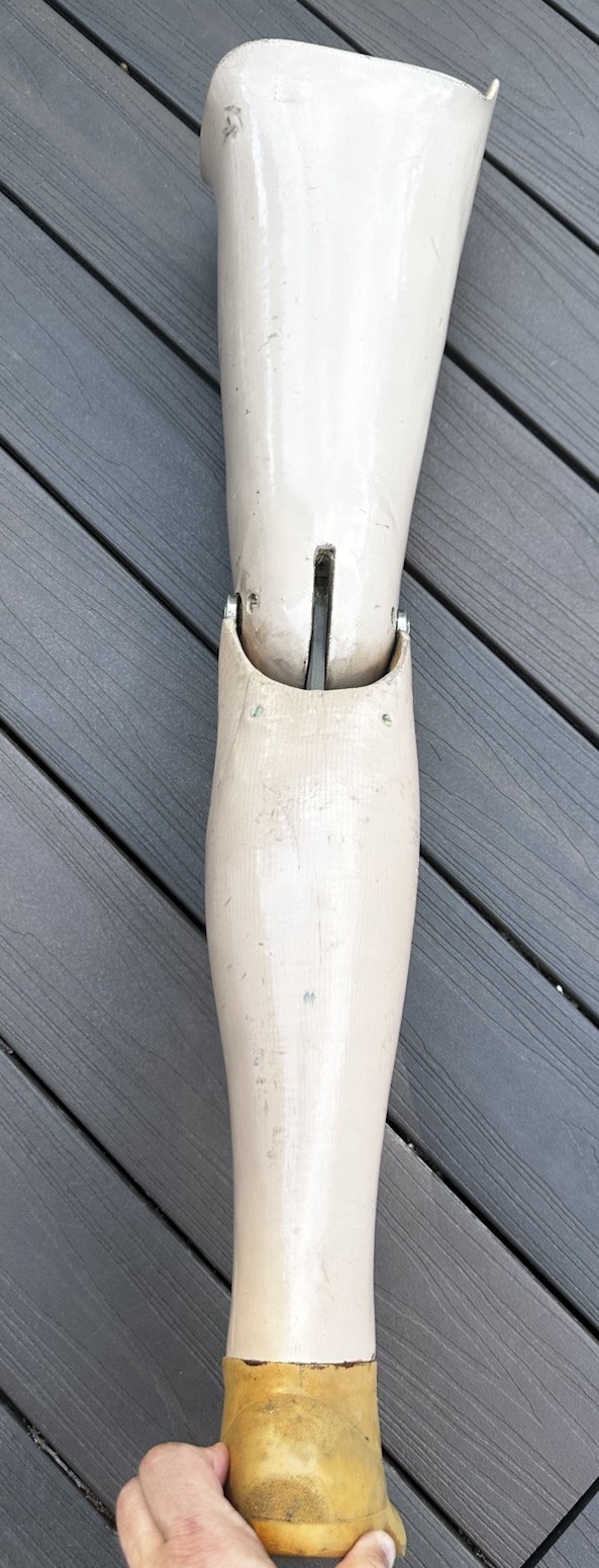 Vintage Above Knee Prosthetic RT Artificial Limb Medical Oddity Steampunk Prop