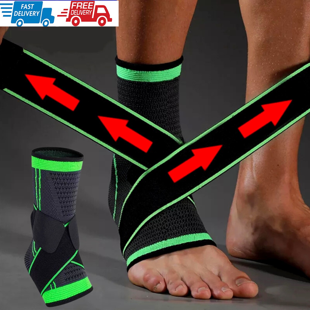 Ankle Braces Strap Sleeves Support 3D Weave Elastic Bandage Foot Protective Gear