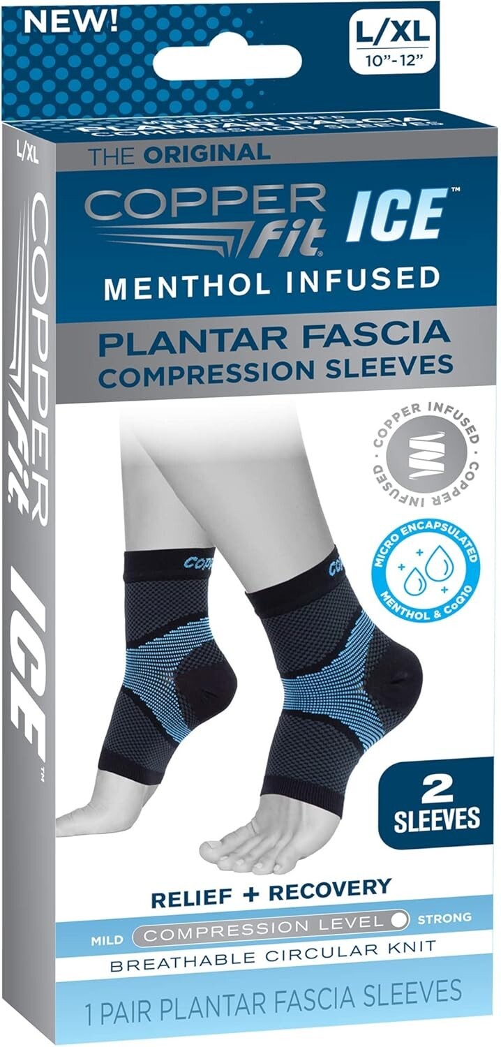 Advanced Compression Foot Sleeves for Fast Plantar Recovery – Menthol Included