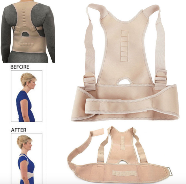 Lower Back Brace Posture Corrector Shoulder Support Waist Belt for Men Women