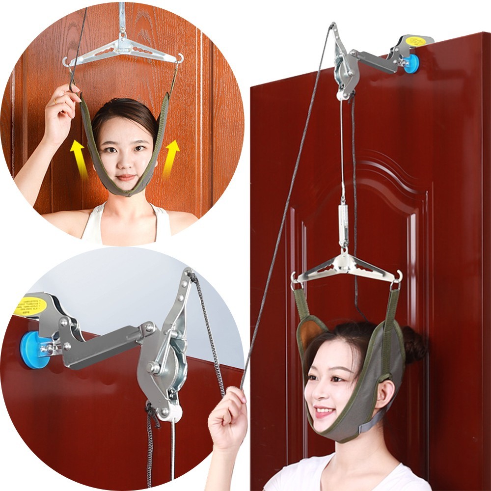Over Door Cervical Neck Traction Device Portable Neck Stretcher Decompression