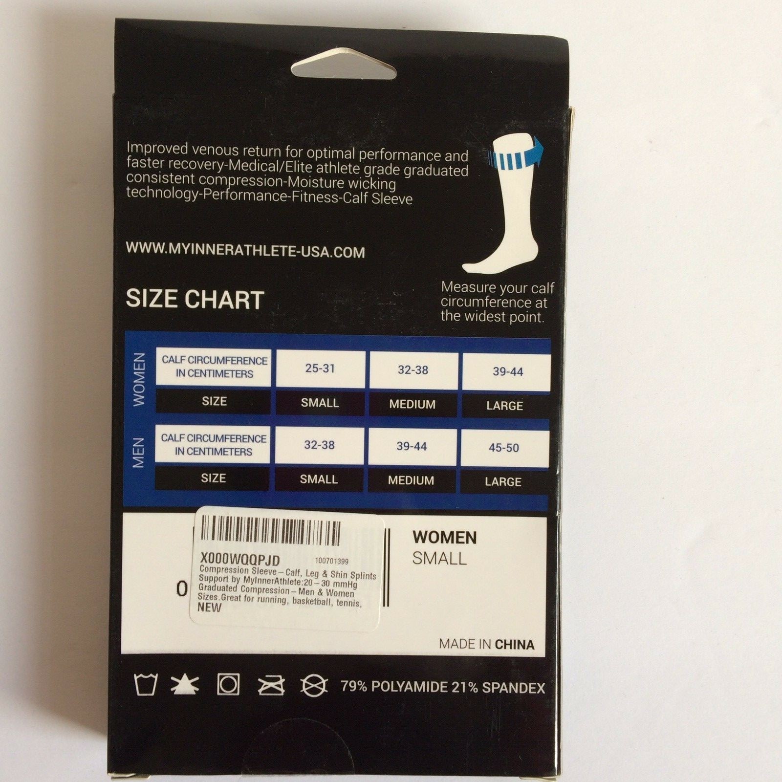 My Inner Athlete Women Compression Sleeves Recovery Sz Small 20-30 mmHg
