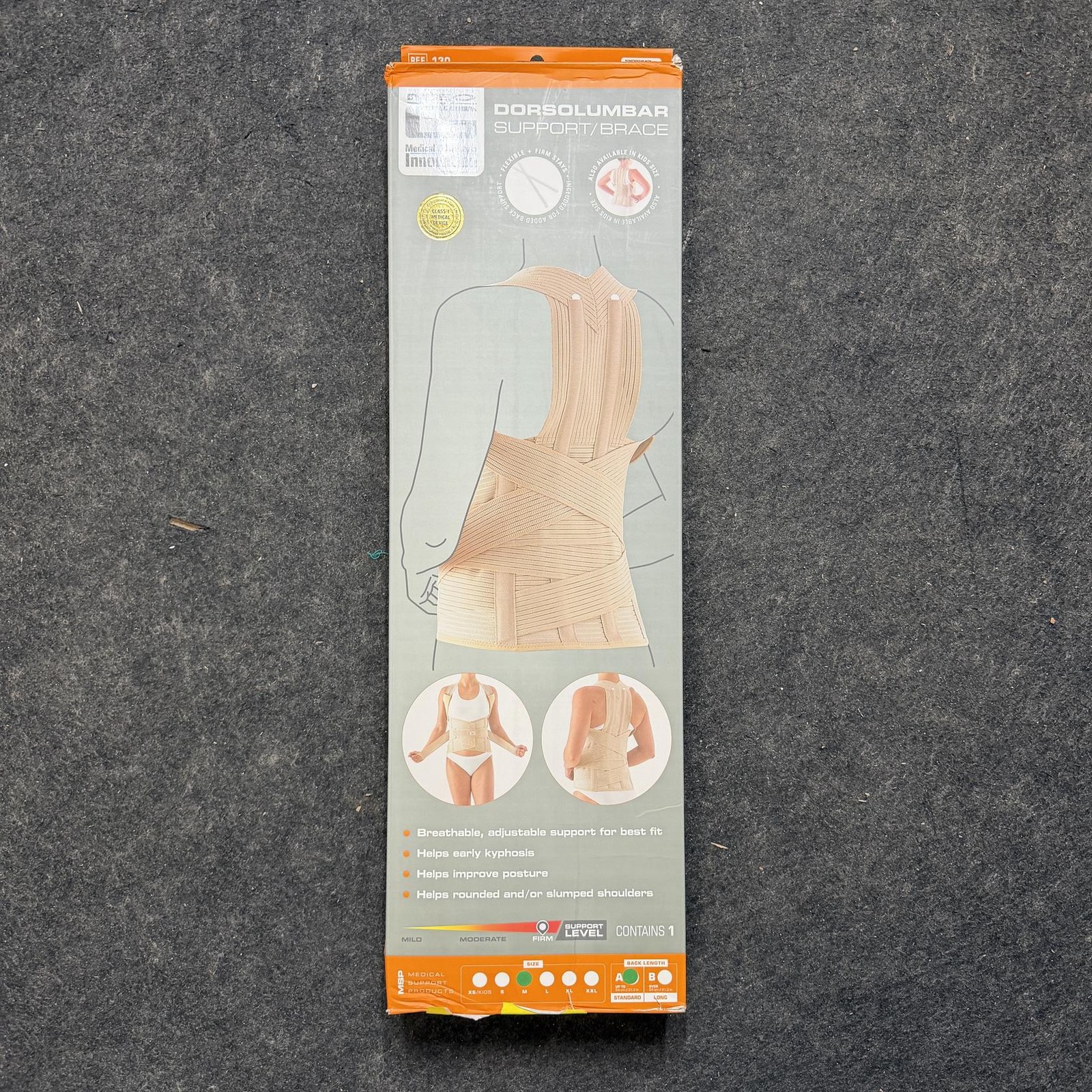 Neo-G Dorsolumbar Support Brace Medium Tan