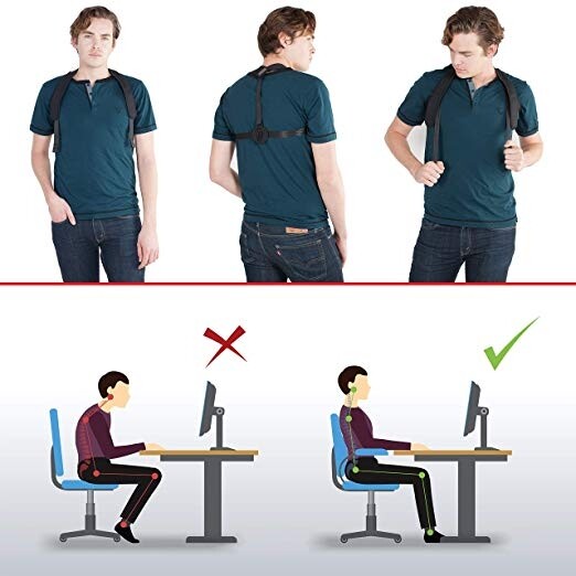NEW 3KB Active Posture Corrector Back Relief Adjustable One Size Fits All