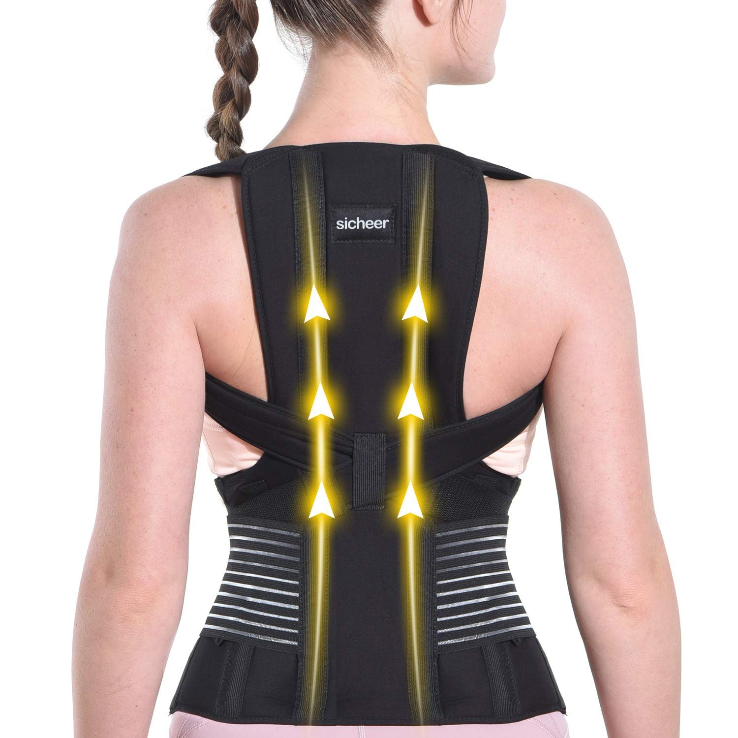 Posture Corrector Back Brace for Men & Women – Shoulder Support Trainer, Medium