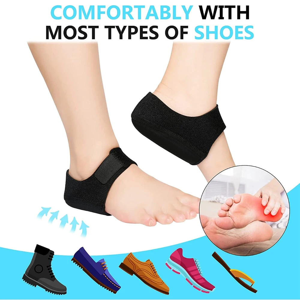 Plantar Fasciitis Insoles Silicone Heel Protector for Spurs Shock Absorption Hee