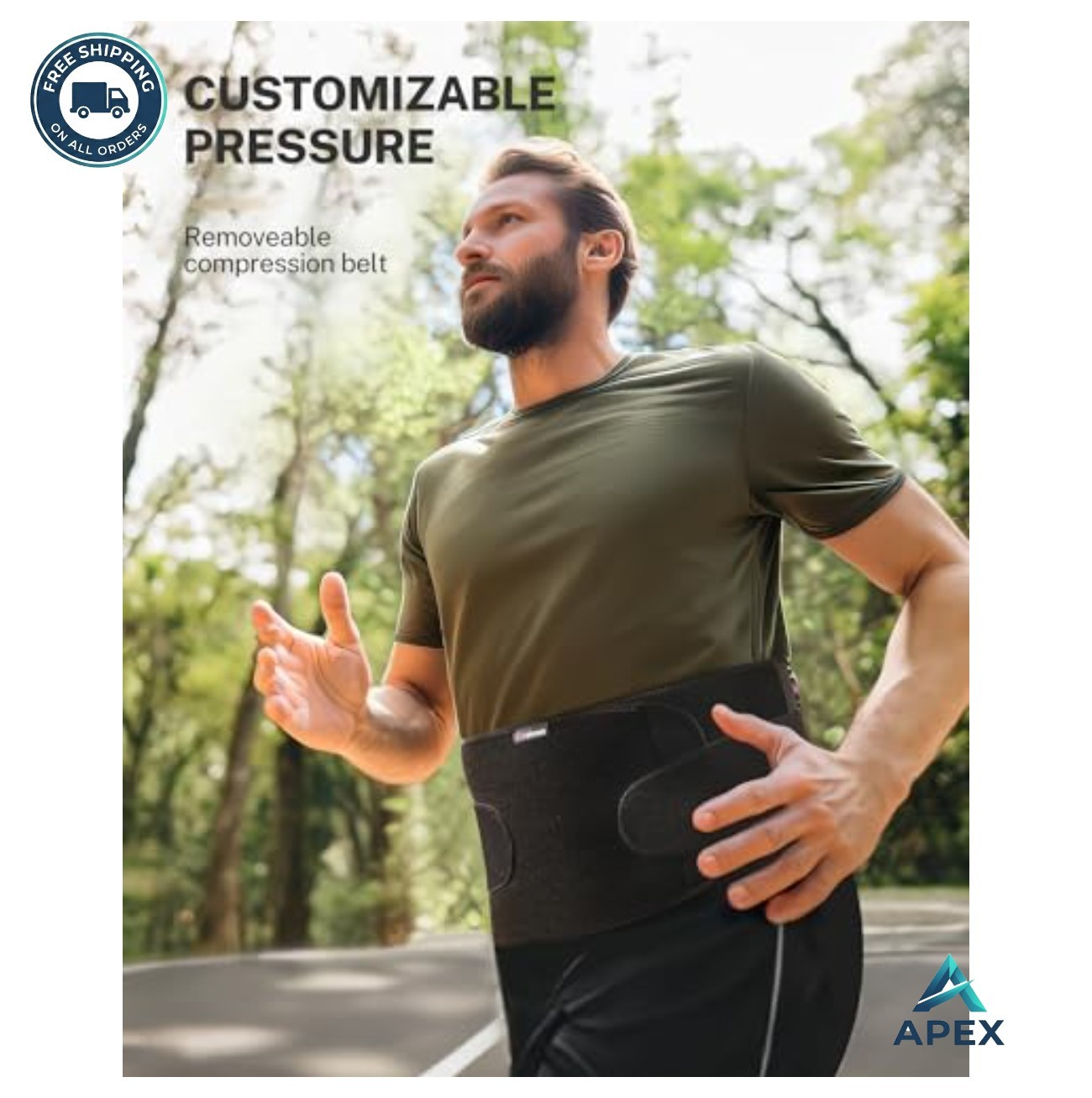 Umbilical Hernia Belt Adjustable Support 3D Pad Lumbar Belt Abdomen