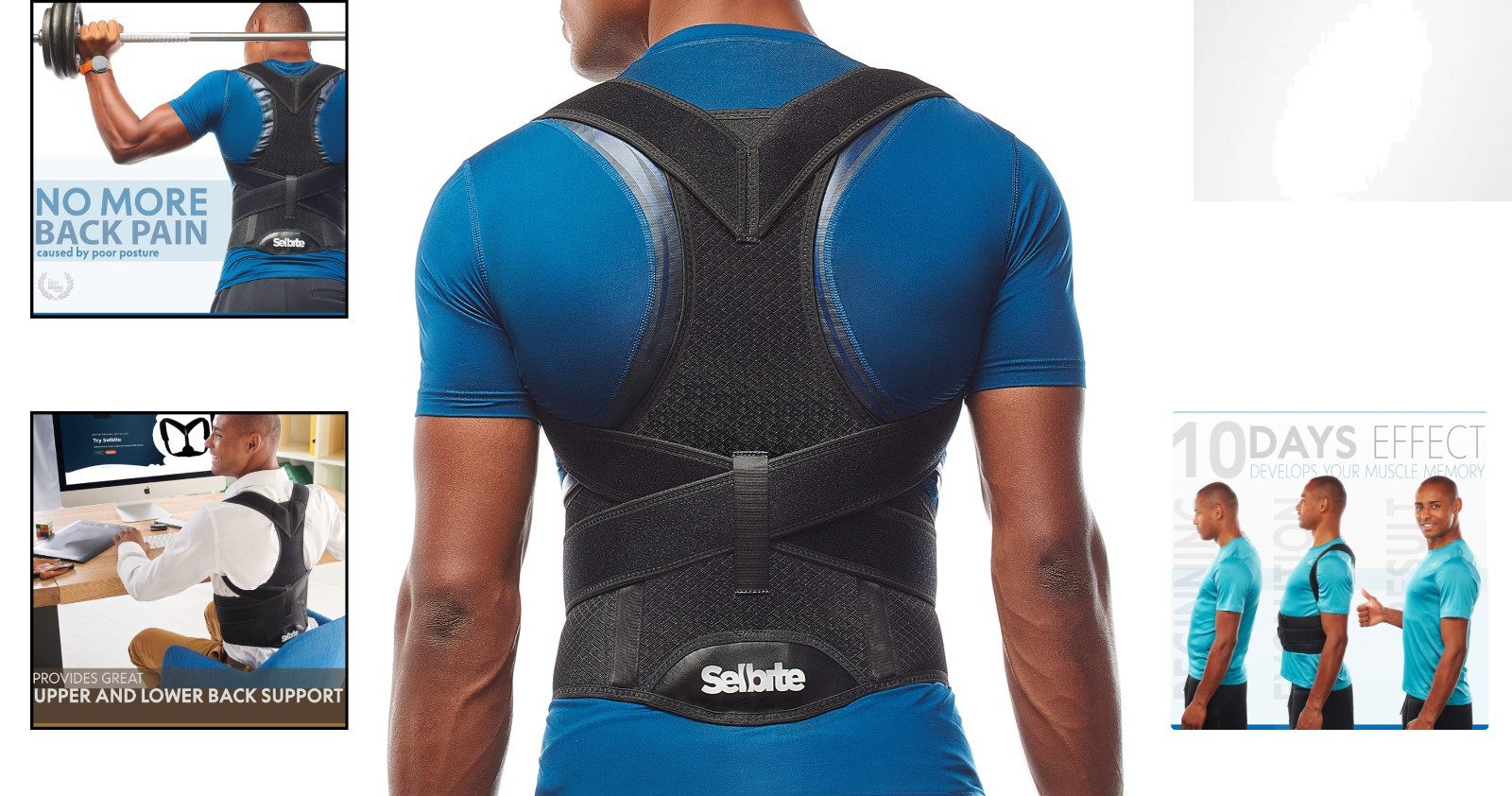 Multi-Sport Adjustable Back Brace – Effective Posture Corrector for Men & Women