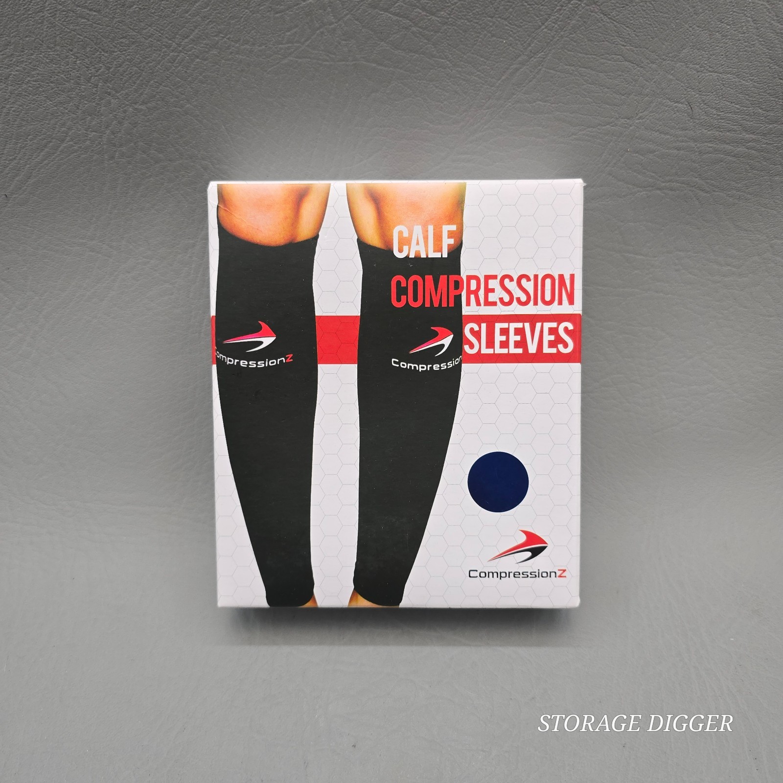 NEW Compression Z Navy Blue Calf Compression Sleeves L, Breathable & Comfortable
