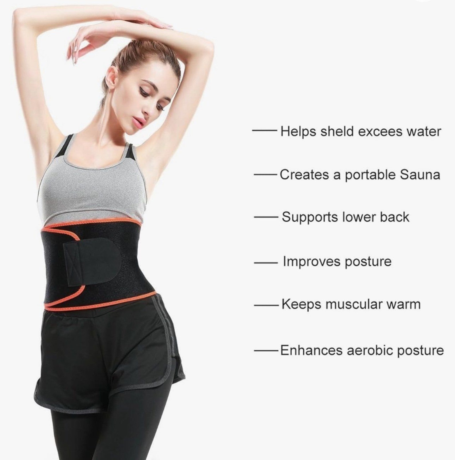 Women /Men Sweat belt waist trainer band New