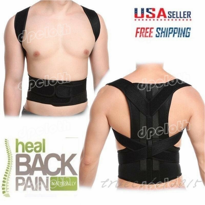 Heavy Duty Lift Lumbar Lower Back Waist Support Belt Brace Suspenders for Work