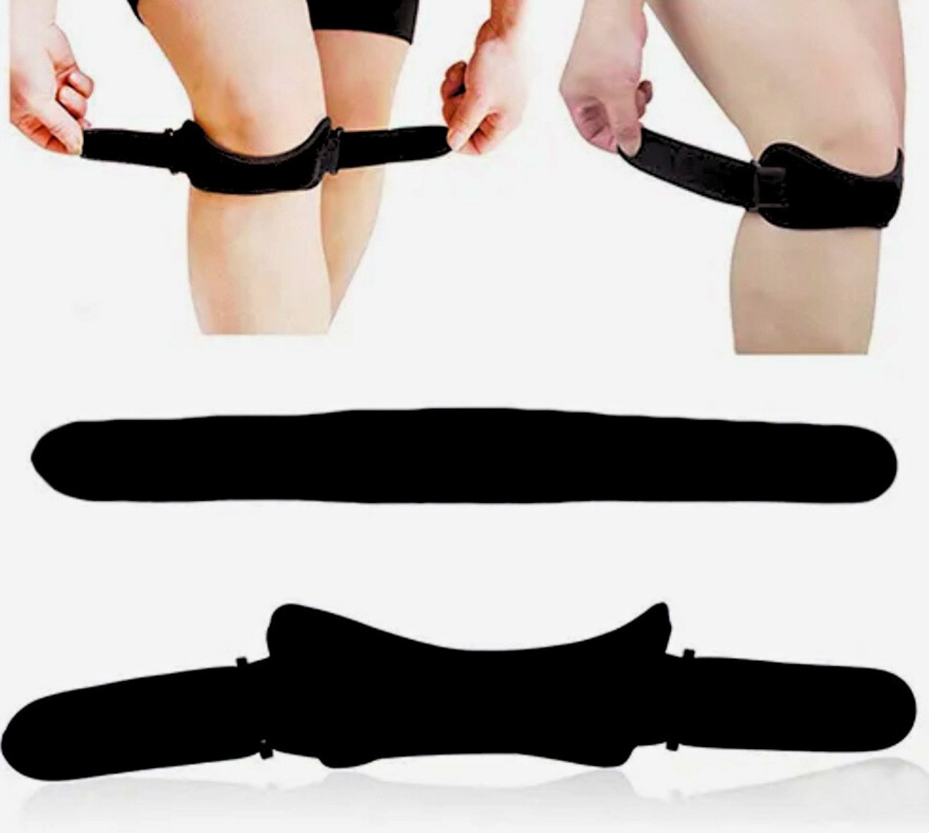 1 Pair Patella Knee Support Stabilizer Strap Band Tendon Arthritis Pain Relief⭐