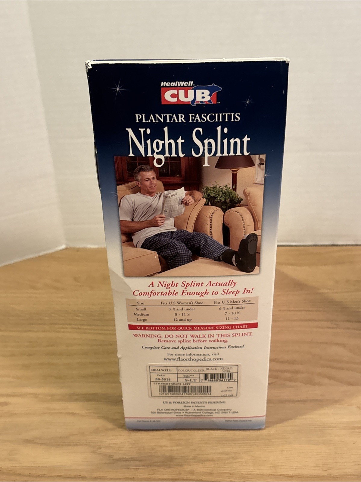 HealWell Cub Plantar Fasciitis Night Splint Size Small Left Foot New