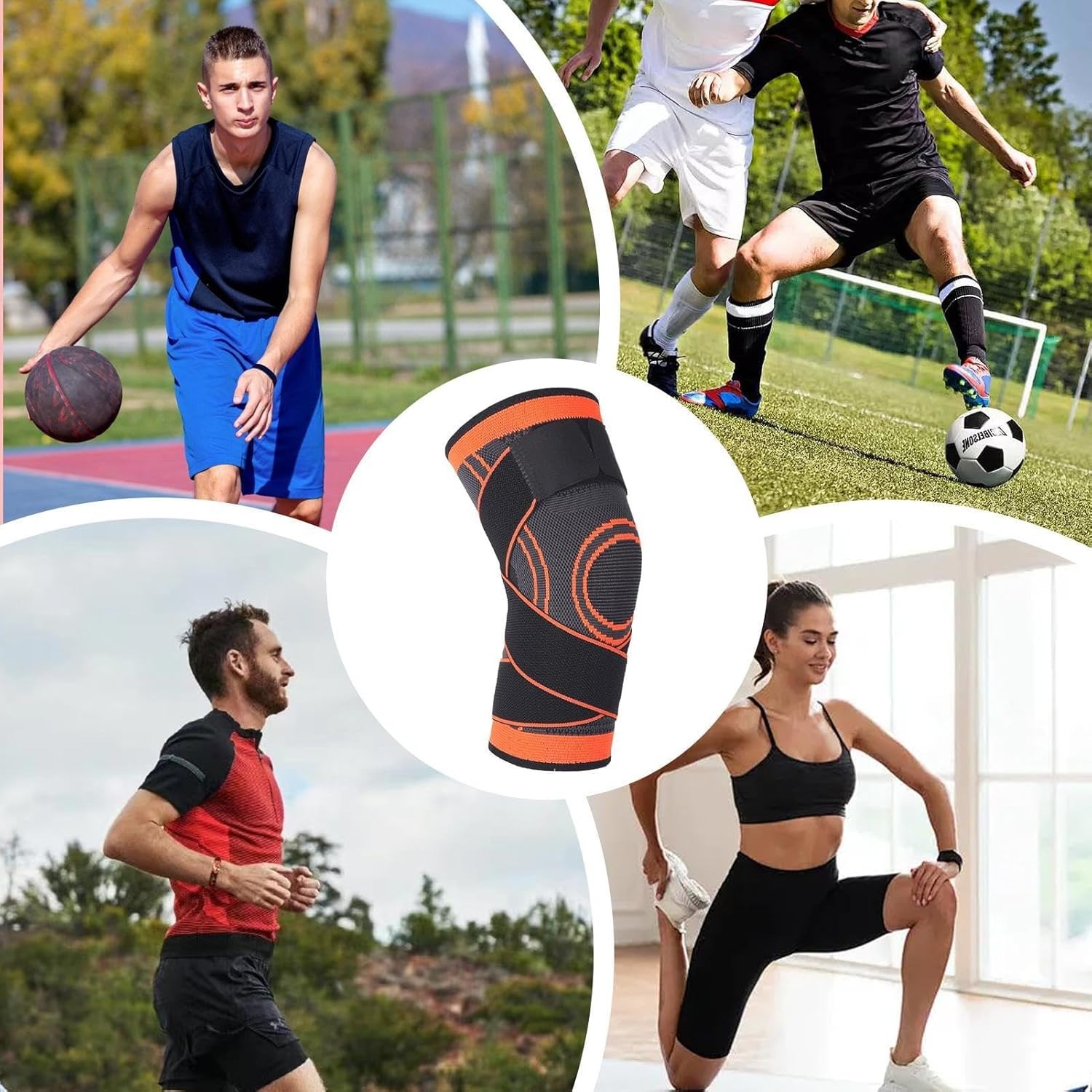 Unisex Knee Support Wrap For Meniscus Protection-Compression Straps, Adjustable