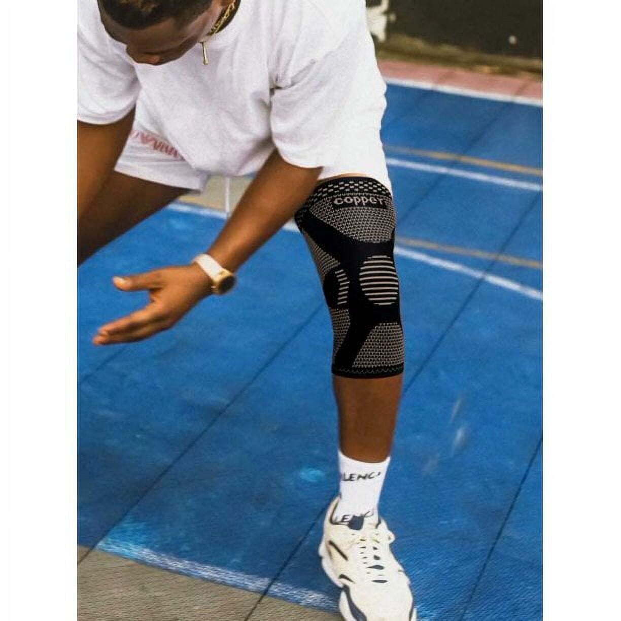 Copper Knee Support Compression Sleeve Brace Patella Arthritis Pain Relief US