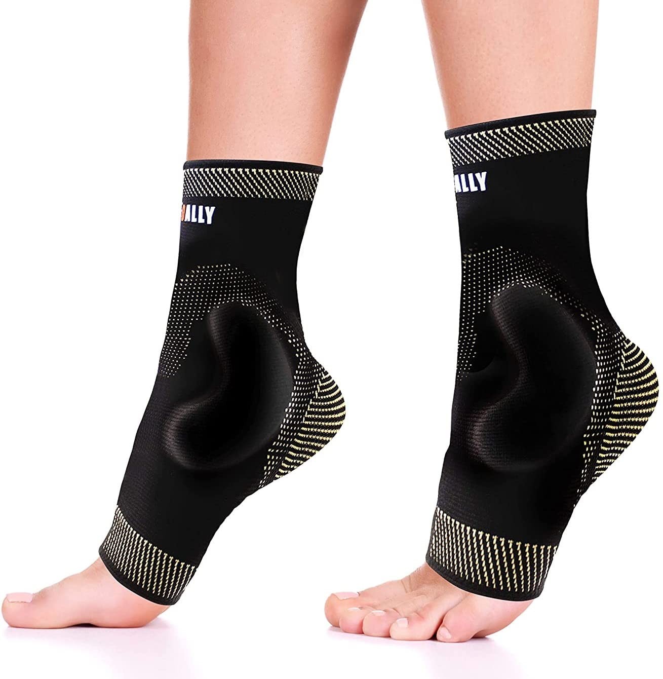 Copper Infused Ankle Brace Silicone Ankle Support Compression Sleeves for Pai…