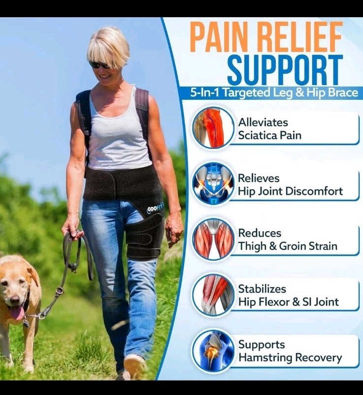 5-in-1 Hip Brace for Womens Sciatica Pain Relief LEFT LEG XL Firm Support