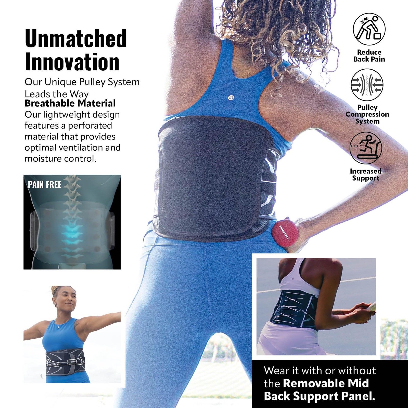 Braceapedia BakTec Universal LSO Mid Back Brace, For Lower Pain, SM-XL
