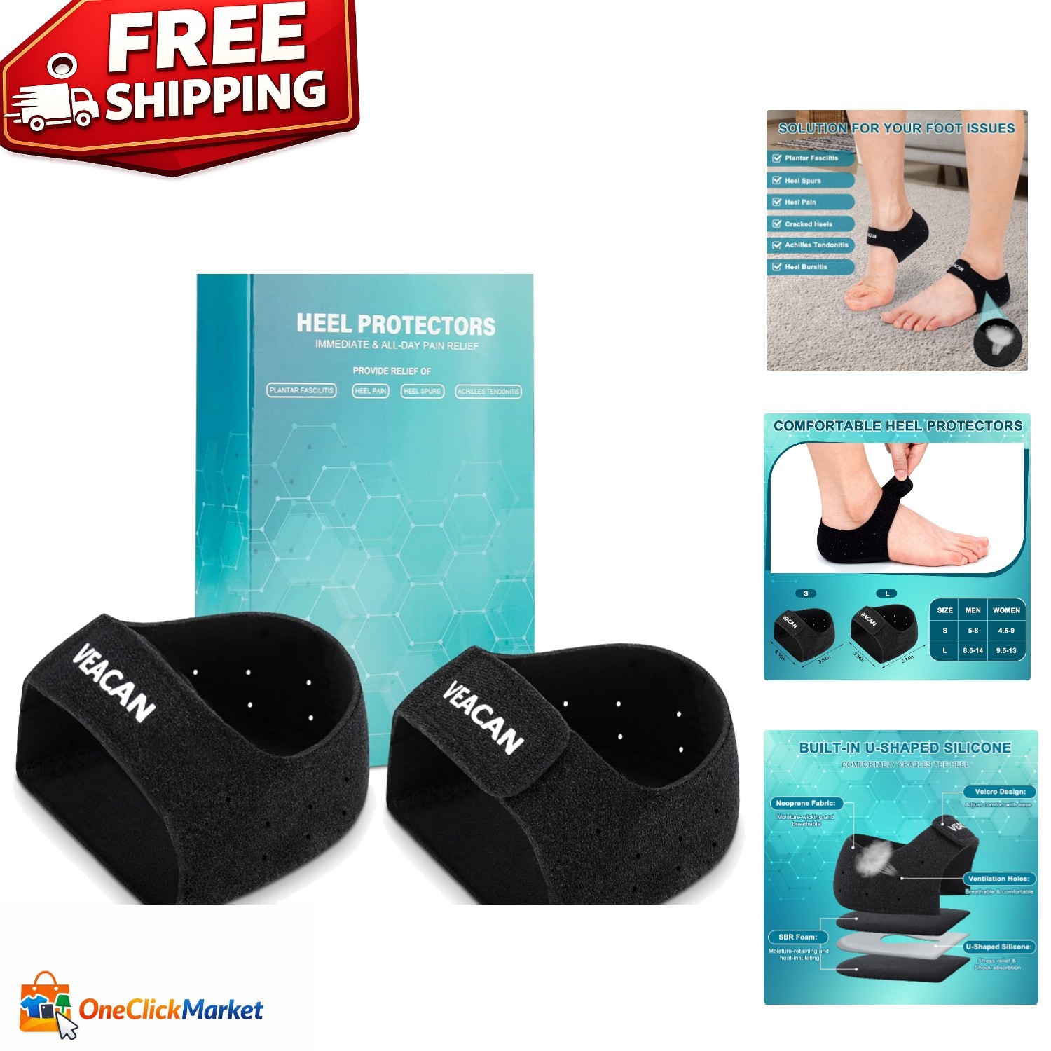 Breathable Heel Protectors: Ultimate Relief for Plantar Fasciitis & Sports Use