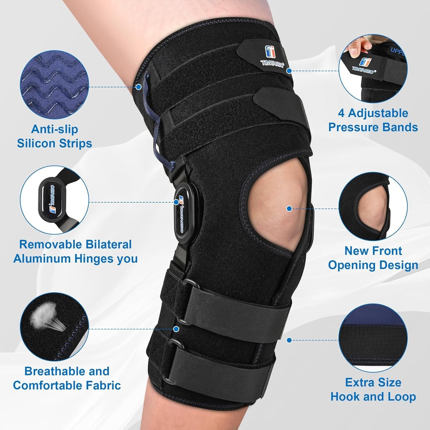 Plus Size Knee Brace, Support for Knee Pain Relief, ACL, Meniscus Tear and Arthr