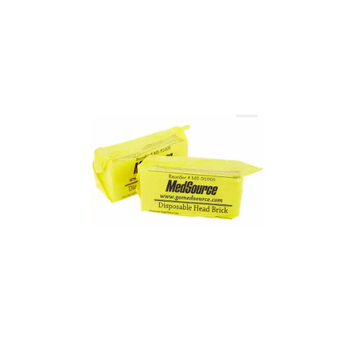 Medsource MS-91007 Disposable Head Bricks Yellow 2 Pack with Straps