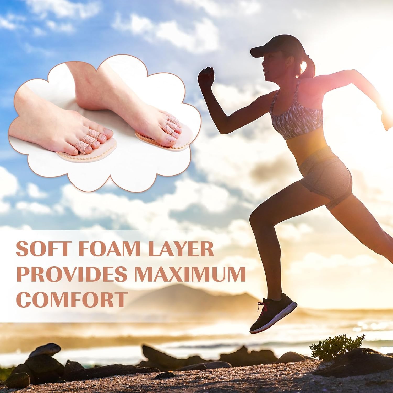 BBTO 2-Pack Toe Hammer Corrector Splint Metatarsal Support