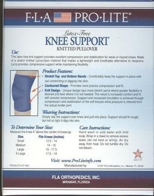 FLA Latex-Free Knee Support Knitted Pullover (Blue) Small