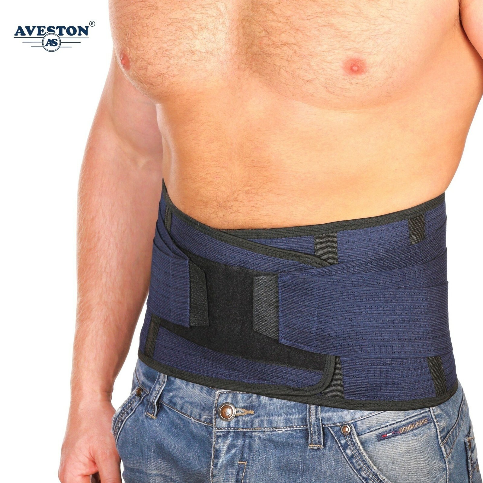 AVESTON Back Brace Lower Back Pain Relief Lumbar Support Belt Rigid Thin Light