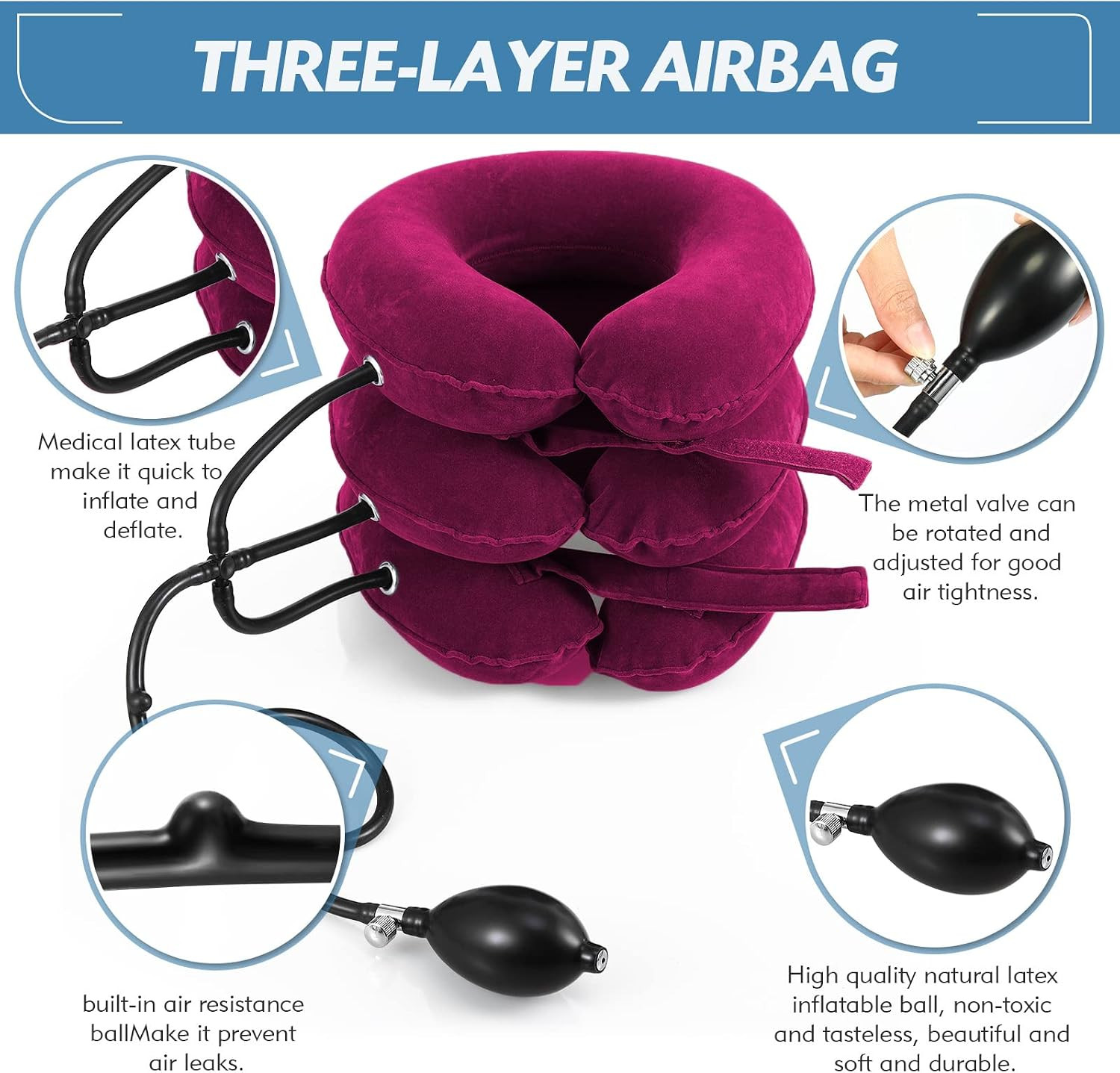 Neck Stretcher, Neck Traction Device for Instant Neck Pain Relief | Adjustable I